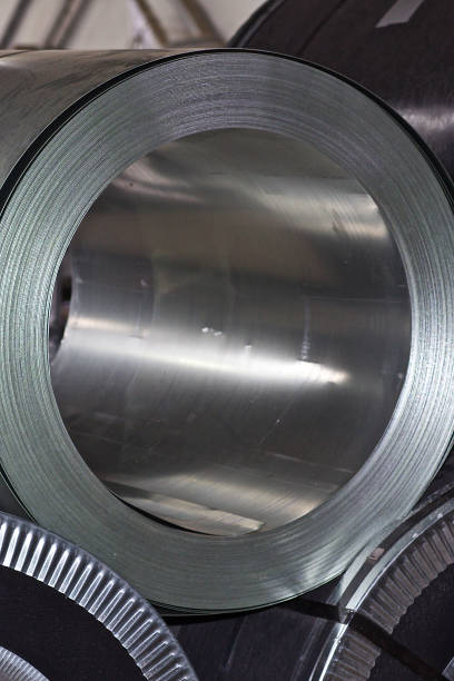 istock Rolls of cold-rolled galvanized steel in stock 1167511588
