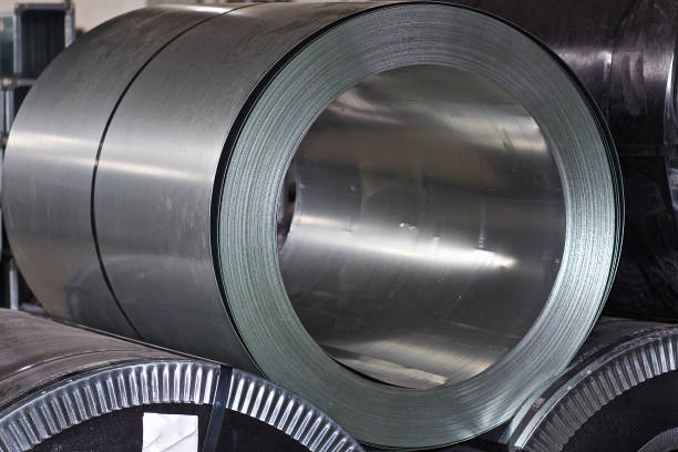 istock Rolls of cold-rolled galvanized steel in stock 1167512069