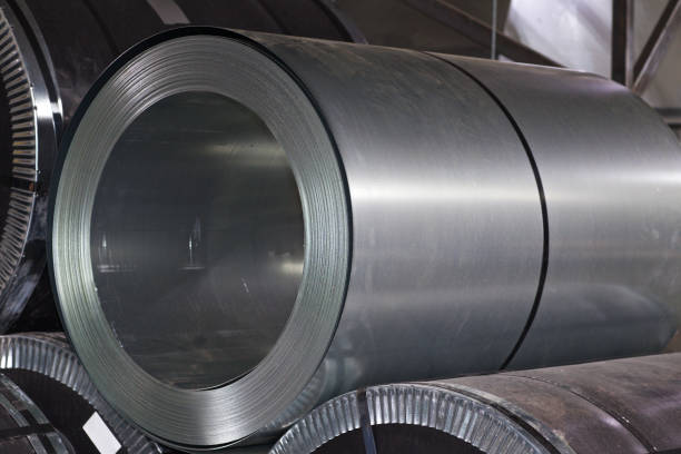 istock Rolls of cold-rolled galvanized steel in stock 1167513227