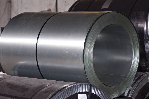 istock Rolls of cold-rolled galvanized steel in stock 1167513229