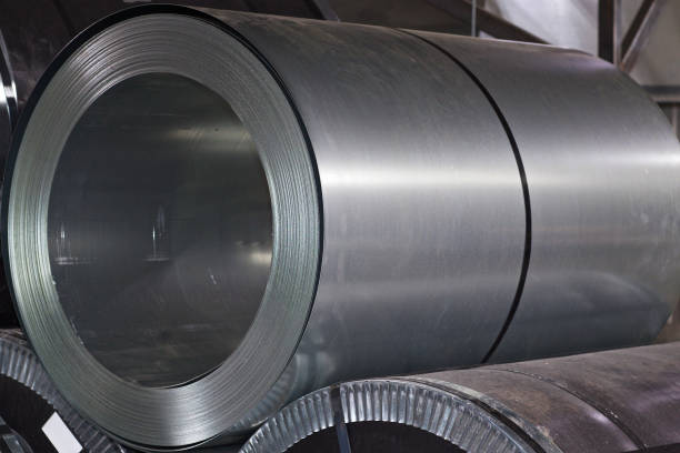 istock Rolls of cold-rolled galvanized steel in stock 1167513375