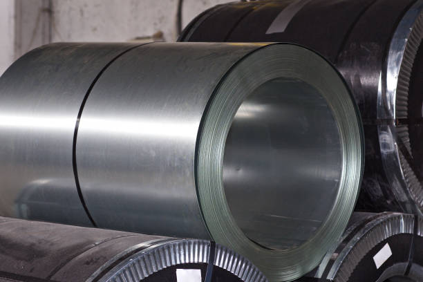 istock Rolls of cold-rolled galvanized steel in stock 1167513401