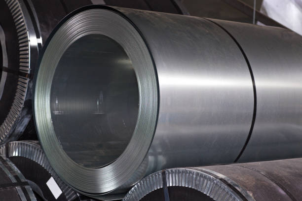 istock Rolls of cold-rolled galvanized steel in stock 1167513677