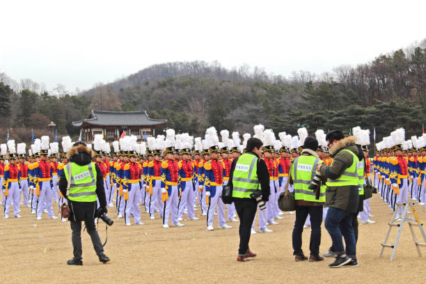 In February 22 2016, Press reporters attended on the parade to report news the entrance ceremony of the Korean Military Academy.