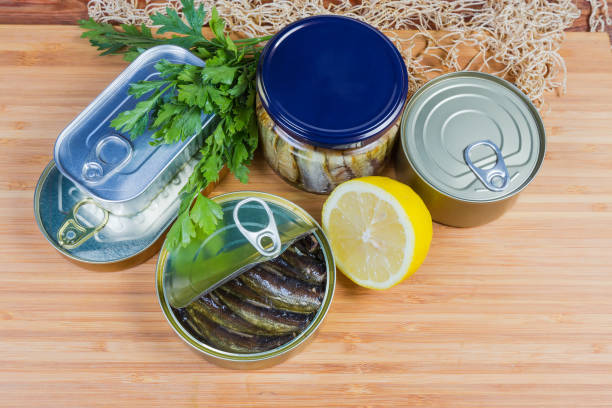 istock Sprats in open tin can among other canned fish 1167517331