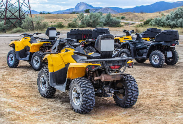 istock ATVs in the parking lot in the field 1167520047
