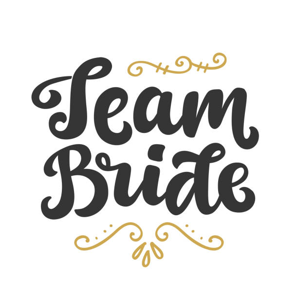 Team Bride Vector Lettering Print Stock Illustration - Download Image Now -  Bride, Sports Team Event, Art - iStock