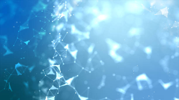 istock Abstract background Dot and connect line for cyber technology futuristic and network connection concept with dark and grain processed wide screen ratio 1167524989