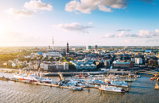 Aerial view of Hamburg Hafen City