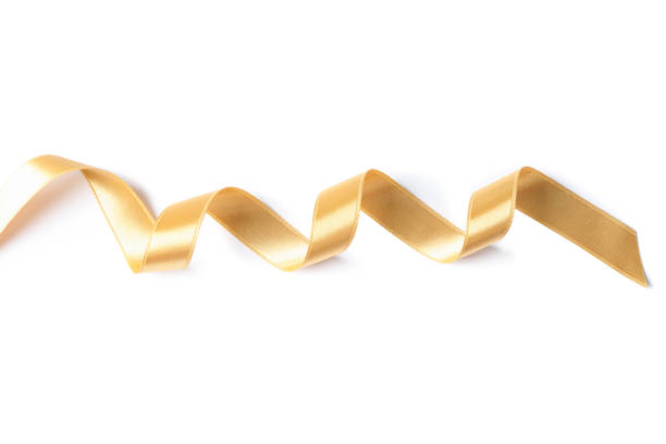 istock Gold ribbon isolated on white background. Gift concept 1167529280