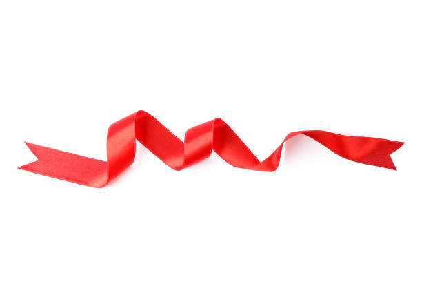 istock Red ribbon isolated on white background. Gift concept 1167530814