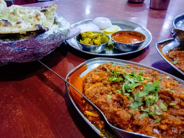 istock Indian spicy vegan food at restaurant 1167532074