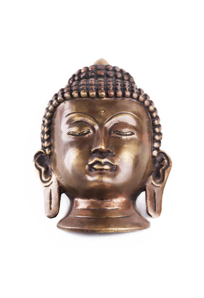 istock Old Buddha mask made of metal 1167532446