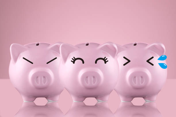 istock Three piggy banks, rich or poor 1167537581