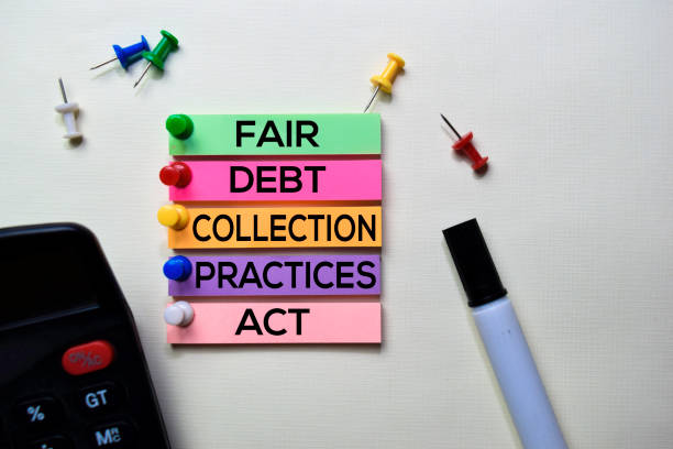 istock Fair Debt Collection Practices Act - FDCPA text on sticky notes isolated on office desk 1167539037