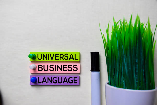 istock Universal Business Language text on sticky notes isolated on office desk 1167539334