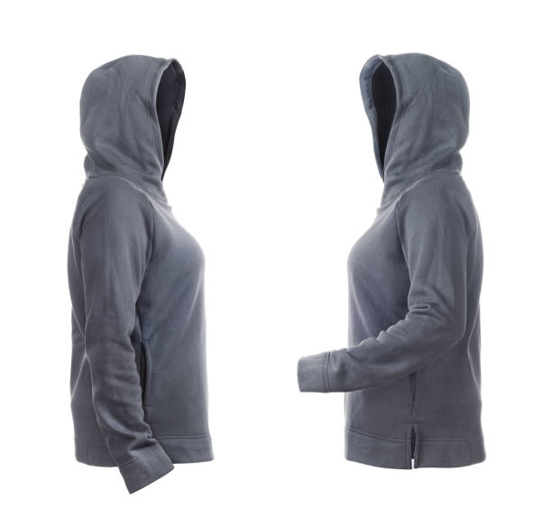 istock Blank gray hoodie leftside and rightside isolated on a white background 1167544711