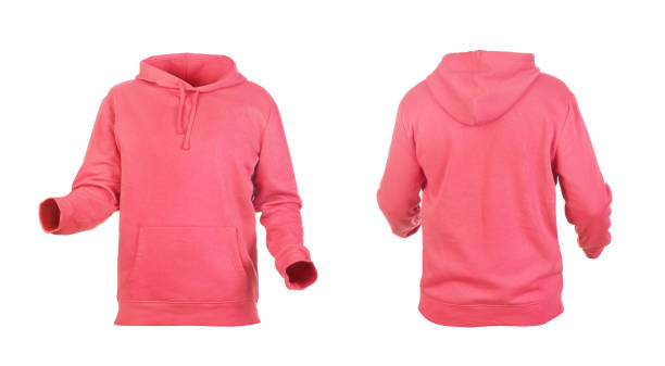 istock Blank red hoodie frontside and backside isolated on a white background 1167545270
