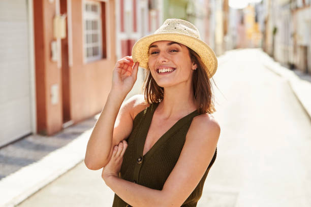 istock Stunning smile on sunhat girl 1167545988