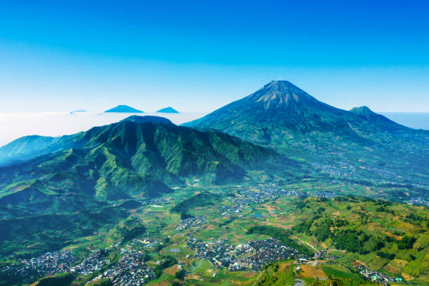 istock Beautiful Mount Sindoro scenery under blue sky 1167549508