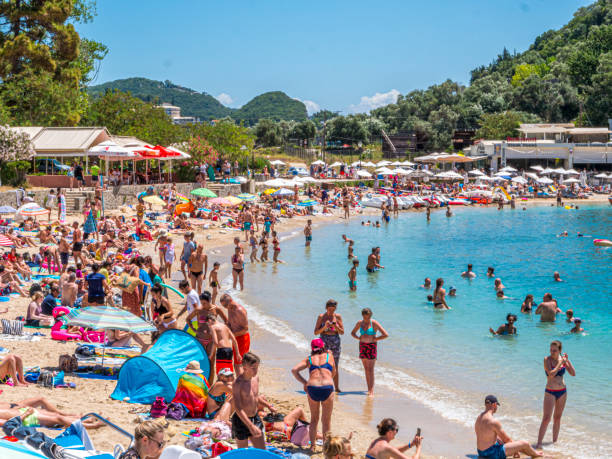 istock Crowded Beach in Paleokastritsa, Corfu 1167550061