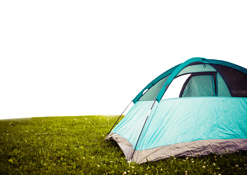 Camping tent on white background