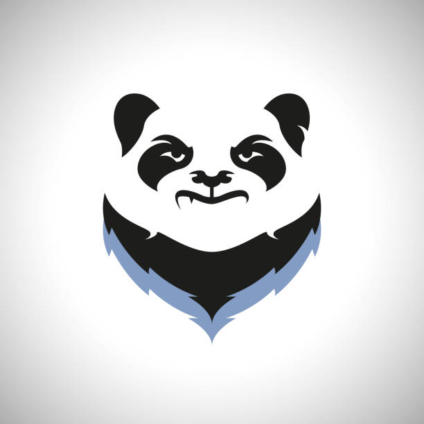 Angry Panda Mascot Icon Vector Illustration of a Angry Panda Mascot Icon Clip Art Brand Logo are panda bears aggressive stock illustrations