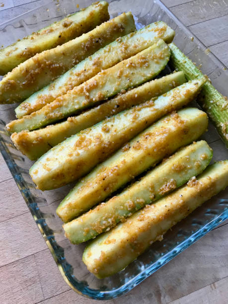 istock Baked Zucchini Courgettes Stuffed with Sesame, Garlic and Butter. 1167553169