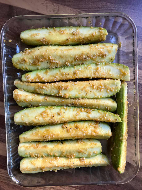 istock Baked Zucchini Courgettes Stuffed with Sesame, Garlic and Butter. 1167553329