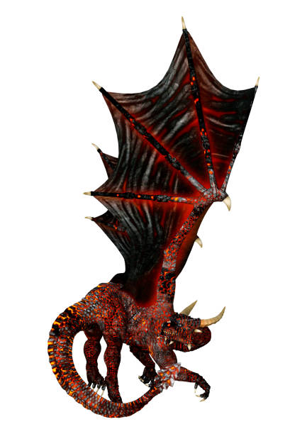 istock 3D illustration fantasy dragon on white 1167554876