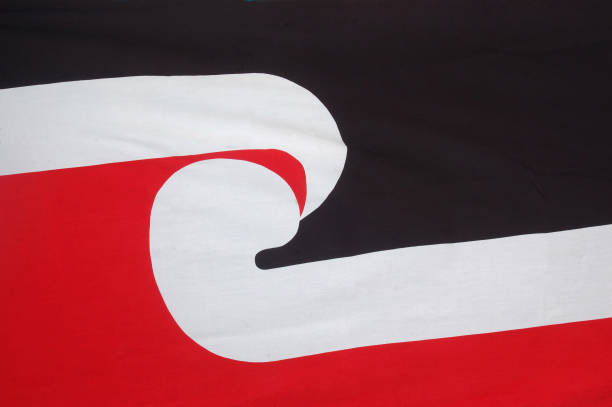 bandiera maori della nuova zelanda - waitangi day foto e immagini stock