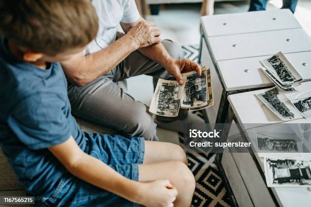 Grandparent Spending Time With Grandson Stock Photo - Download Image Now - Photograph, Photography, Memories