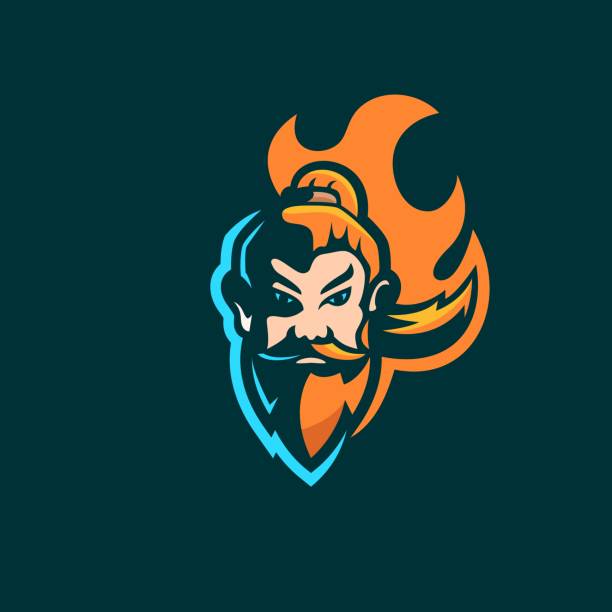 Master Martial Arts Mascot Character Illustration Vector Template Master Martial Arts Mascot Character Illustration Vector Template. Suitable for Creative Industry, Multimedia, entertainment, Educations, Shop, and any related business cartoon of the famous chinese warriors stock illustrations