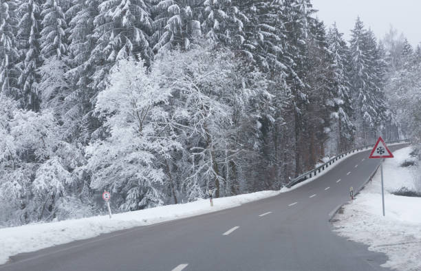 Beautiful winter colors....road to the mountain Rogla,Slovenia