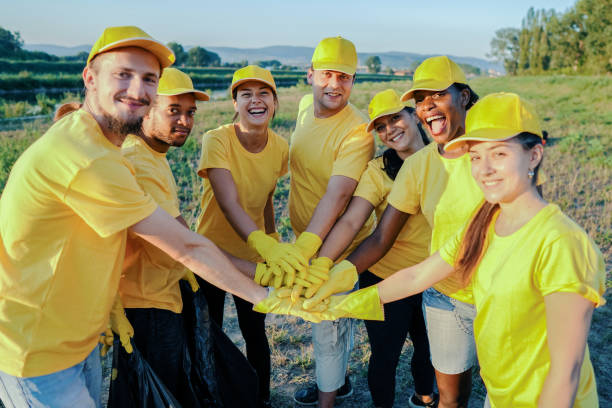 istock Group of volunteer in the park 1167570183