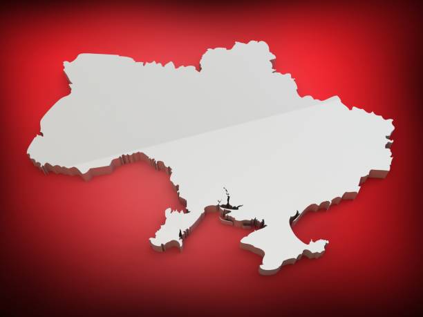 istock Ukraine with Crimea - red background 1167570270