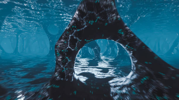 Underwater futuristic animation.