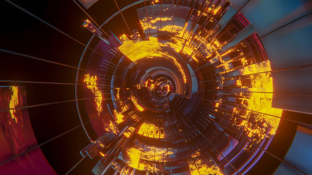 istock Cyber tunnel with glowing center 1167571973
