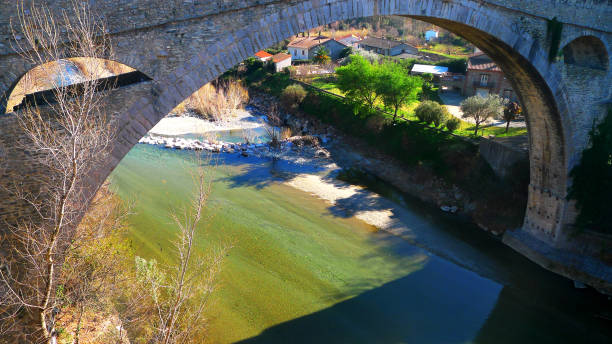 View of Ceret stock photo