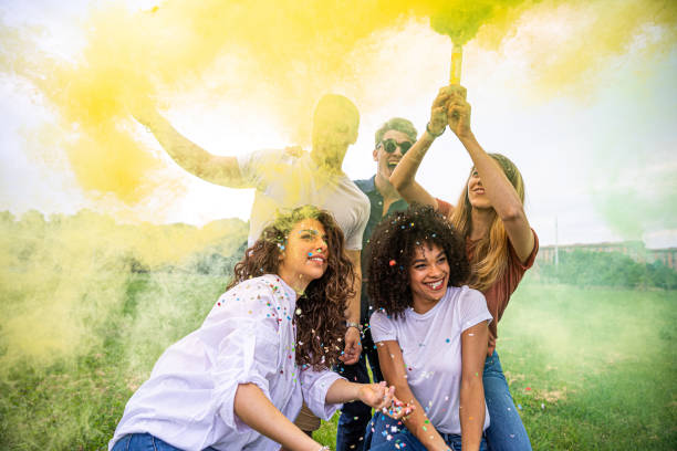 istock Friends party hard at the park celebrating 1167578120