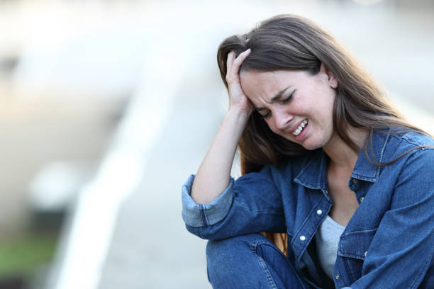 Woman Feeling Alone and Heart Broken Stock Photo - Image of looking, face:  96924872