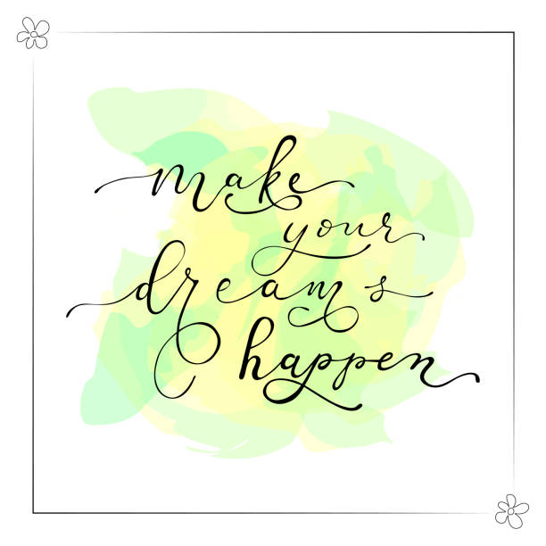 istock illustration of motivation quote make your dreams happen 1167583951
