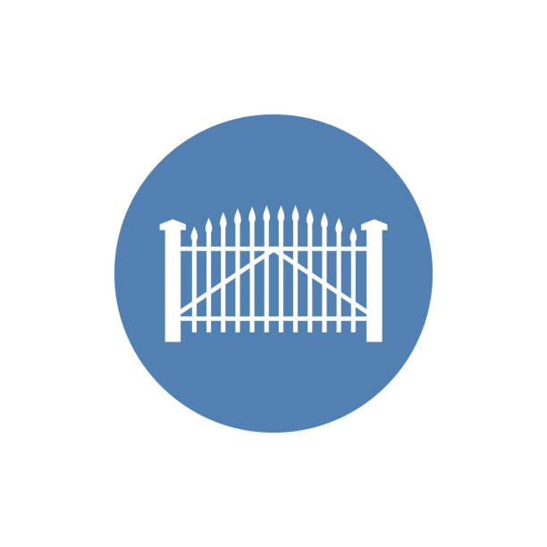istock Fence vector icon in trendy glyph style design. Vector graphic illustration. Fence icon for website design, logo, and user interface. EPS 10 1167585389