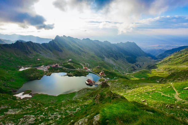 Balea lake in Fagaras mountain