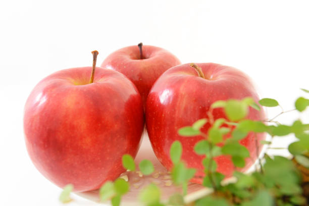Fresh apples isolated on white background