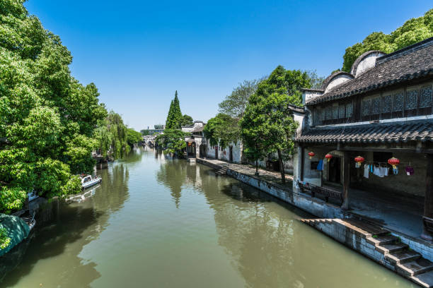 istock Ancient folk houses along river, Nanxun ancient town, China 1167589019