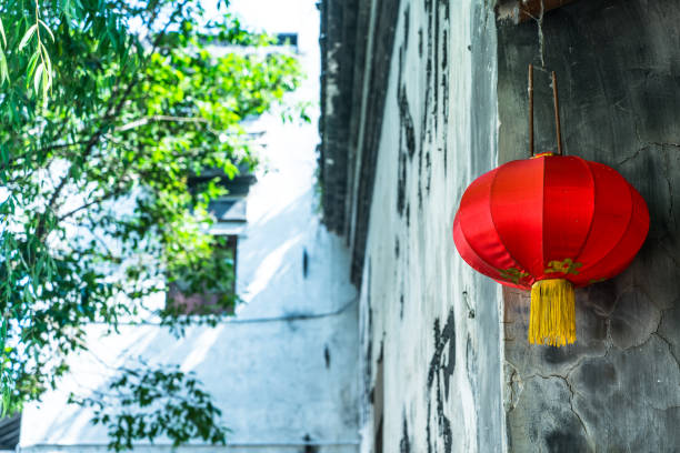 Ancient folk houses along river, Nanxun ancient town, China