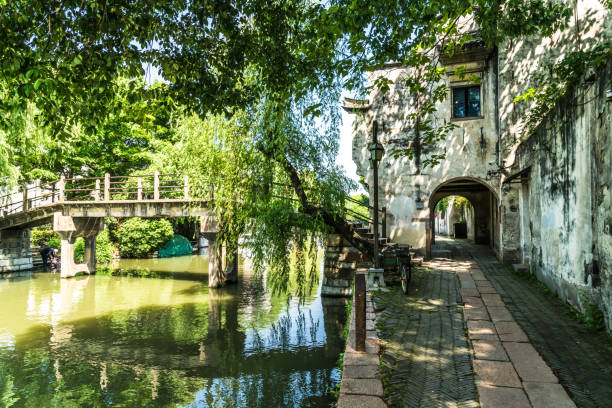 istock Ancient folk houses along river, Nanxun ancient town, China 1167589077
