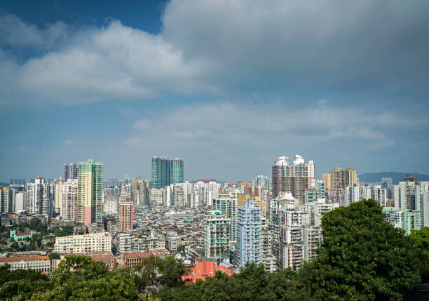 istock urban skyline view with tower blocks in central macau city china 1167590262