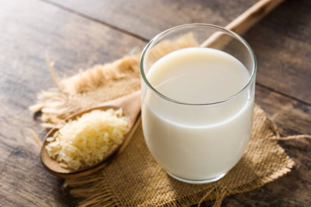 istock Rice milk in glass 1167593464